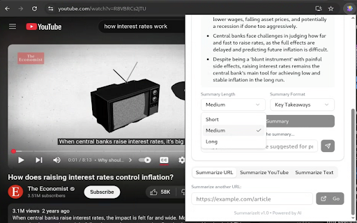 SummarizeIt Content Summarizer  from Chrome web store to be run with OffiDocs Chromium online