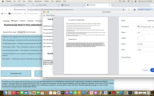 Summarize Text  Translate  from Chrome web store to be run with OffiDocs Chromium online