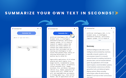 Summarize Tool  from Chrome web store to be run with OffiDocs Chromium online