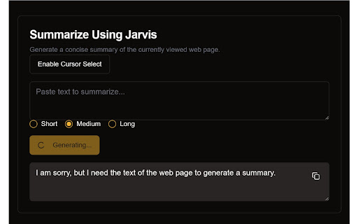 Summarize Using Jarvis  from Chrome web store to be run with OffiDocs Chromium online Summarize Using Jarvis  from Chrome web store to be run with OffiDocs Chromium online