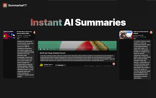 SummarizeYT YouTube Summary with ChatGPT  from Chrome web store to be run with OffiDocs Chromium online