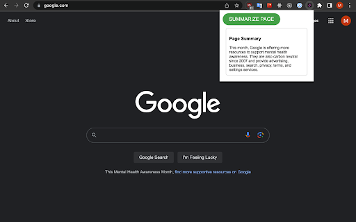SummaryGPT  from Chrome web store to be run with OffiDocs Chromium online