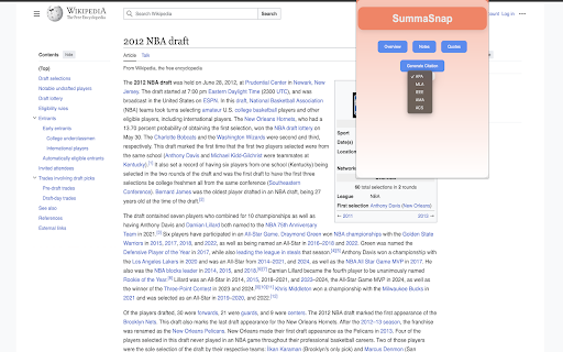 SummaSnap  from Chrome web store to be run with OffiDocs Chromium online