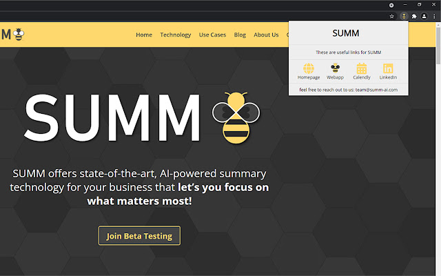 SUMM links  from Chrome web store to be run with OffiDocs Chromium online