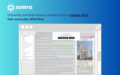 Sumra – AI Summary Assistant  from Chrome web store to be run with OffiDocs Chromium online
