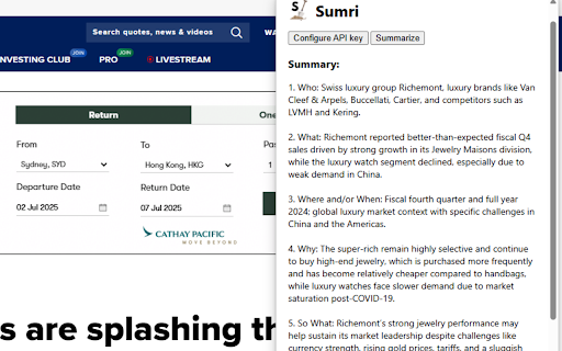 Sumri  from Chrome web store to be run with OffiDocs Chromium online