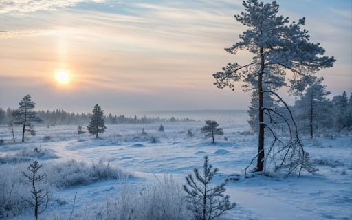 Sun and Snow Theme  from Chrome web store to be run with OffiDocs Chromium online