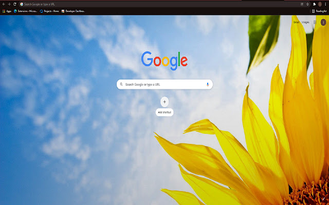 Le thème Sunflower HD Wallpapers de la boutique en ligne Chrome doit être exécuté avec OffiDocs Chromium en ligne