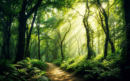 Sunlight through the trees  from Chrome web store to be run with OffiDocs Chromium online