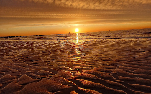 Sunset and beach sand  from Chrome web store to be run with OffiDocs Chromium online