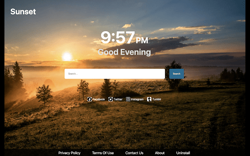 Sunset Backgrounds  from Chrome web store to be run with OffiDocs Chromium online