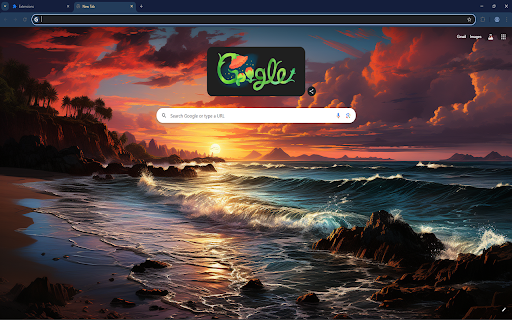 Sunset Coastline  from Chrome web store to be run with OffiDocs Chromium online