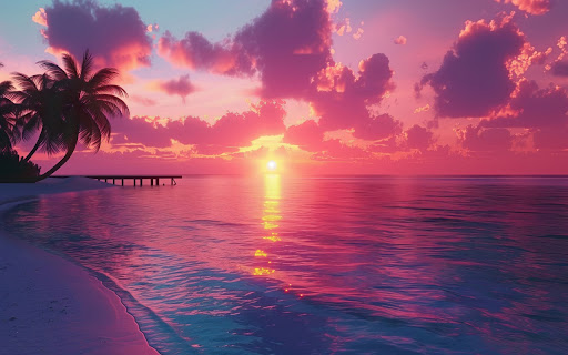 Sunset on the Beach  from Chrome web store to be run with OffiDocs Chromium online