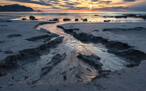 Sunset Stream on Beach  from Chrome web store to be run with OffiDocs Chromium online