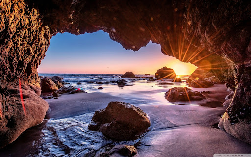 Sunset Through the Coastal Cave  from Chrome web store to be run with OffiDocs Chromium online