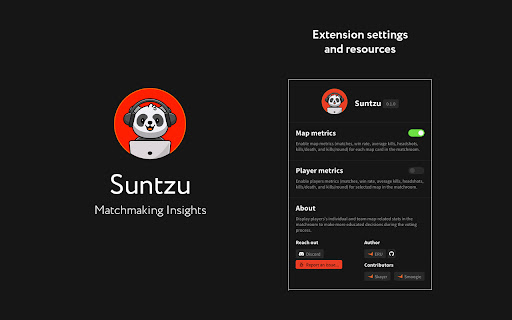 Suntzu FACEIT Matchmaking Insights  from Chrome web store to be run with OffiDocs Chromium online