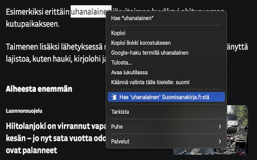Suomi Sanakirja  from Chrome web store to be run with OffiDocs Chromium online