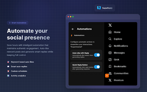 SupaReply  from Chrome web store to be run with OffiDocs Chromium online