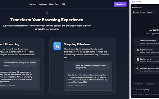 Supatab  from Chrome web store to be run with OffiDocs Chromium online