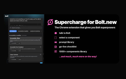 Supercharge for Bolt.new  from Chrome web store to be run with OffiDocs Chromium online