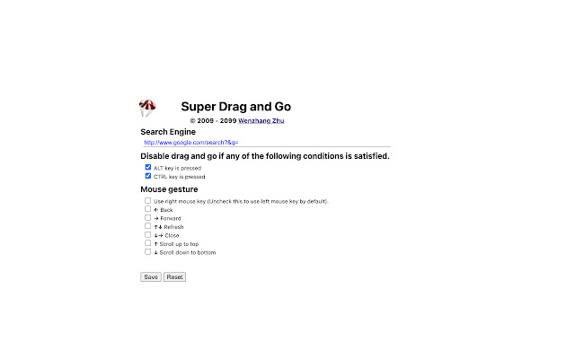 Super Drag and Go  from Chrome web store to be run with OffiDocs Chromium online