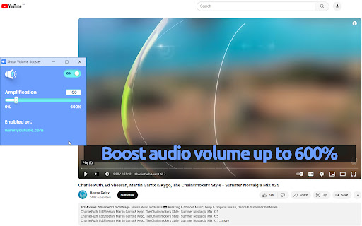 Super Great Volume Booster  from Chrome web store to be run with OffiDocs Chromium online