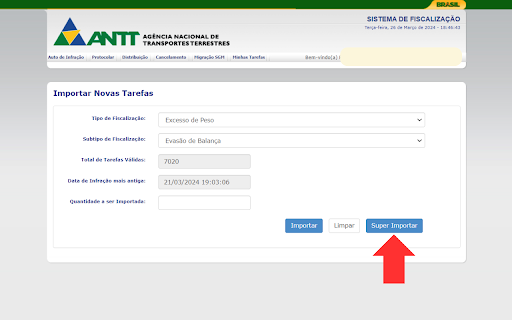 Super Importar Cargas  from Chrome web store to be run with OffiDocs Chromium online
