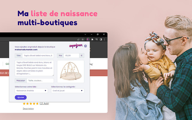 Superjour : Ma liste de cadeaux de la boutique en ligne Chrome à exécuter avec OffiDocs Chromium en ligne