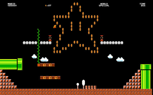 Super Mario Level 1  from Chrome web store to be run with OffiDocs Chromium online