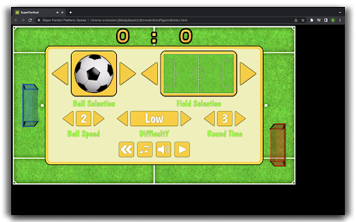 Super PonGoal Soccer Game  from Chrome web store to be run with OffiDocs Chromium online