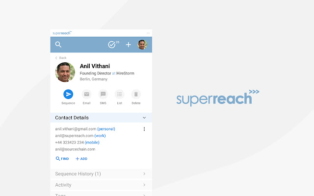 SuperReach: Sales, hiring and prospecting  from Chrome web store to be run with OffiDocs Chromium online