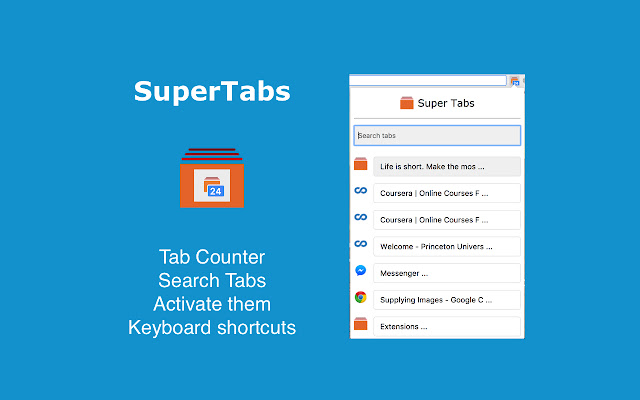 SuperTabs  from Chrome web store to be run with OffiDocs Chromium online