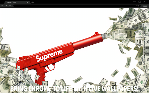 Supreme Money Gun Live Wallpaper  from Chrome web store to be run with OffiDocs Chromium online
