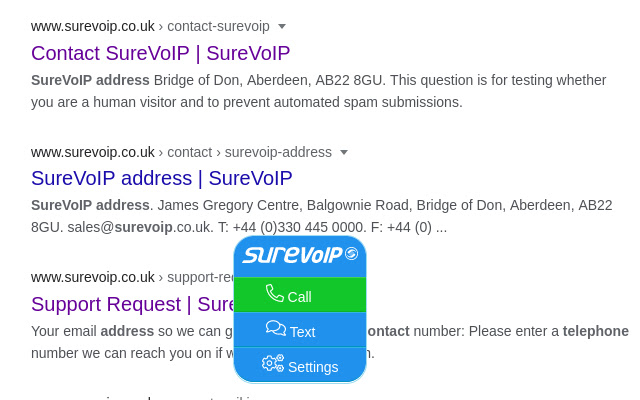 SureVoIP  from Chrome web store to be run with OffiDocs Chromium online