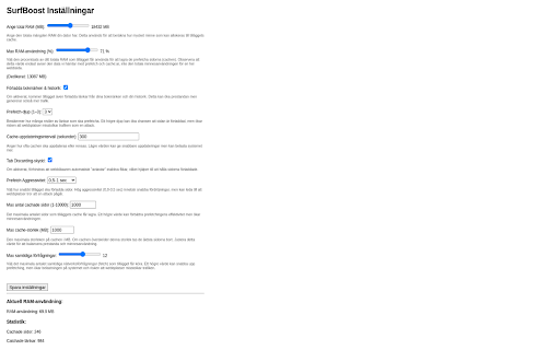 SurfBoost  from Chrome web store to be run with OffiDocs Chromium online