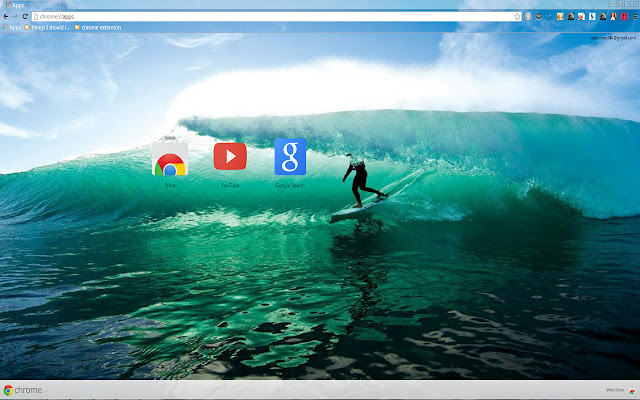 Surfing Into The Ocean 1366 x 768  from Chrome web store to be run with OffiDocs Chromium online