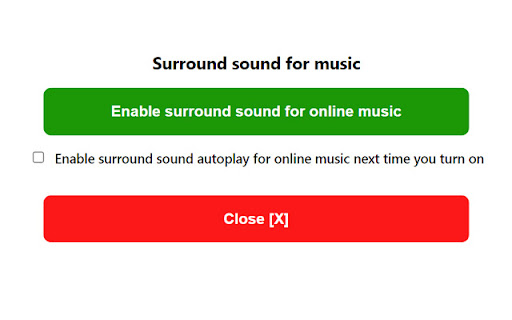 Surround sound for music and film  from Chrome web store to be run with OffiDocs Chromium online