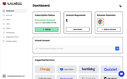 SUSCHEGG Unlocker  from Chrome web store to be run with OffiDocs Chromium online