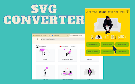 svg converter  from Chrome web store to be run with OffiDocs Chromium online