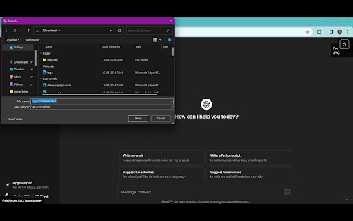 SVG Hover Download  from Chrome web store to be run with OffiDocs Chromium online