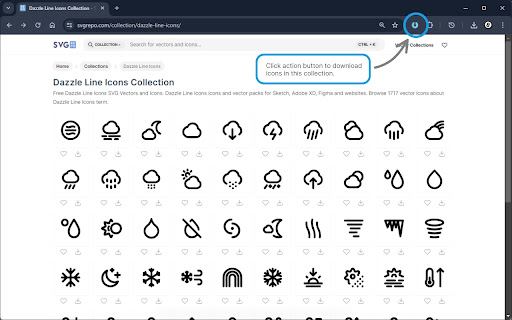 SVGRepo Downloader  from Chrome web store to be run with OffiDocs Chromium online