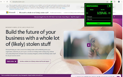 Swapaganda  from Chrome web store to be run with OffiDocs Chromium online