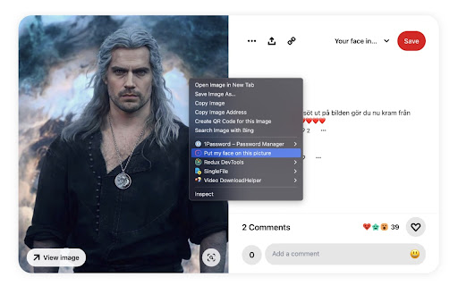 SwapMyFace AI  from Chrome web store to be run with OffiDocs Chromium online