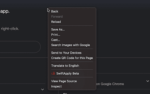 SwiftApply Beta  from Chrome web store to be run with OffiDocs Chromium online