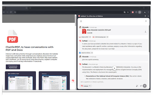 Swiftask: The All in One AI Platform  from Chrome web store to be run with OffiDocs Chromium online