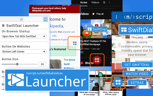 SwiftDial Launcher  from Chrome web store to be run with OffiDocs Chromium online