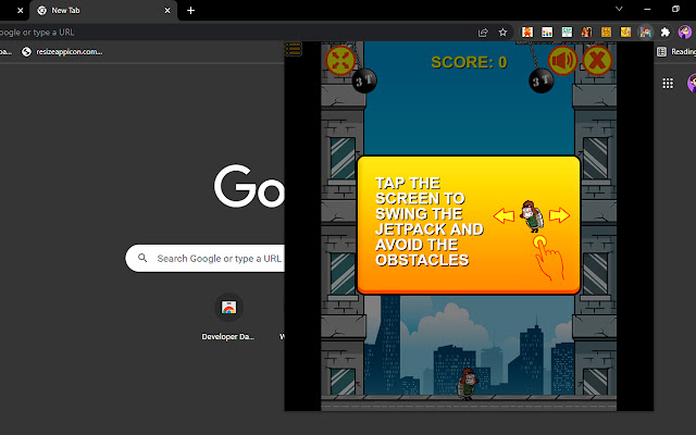 Swing Jetpack on Chrome  from Chrome web store to be run with OffiDocs Chromium online
