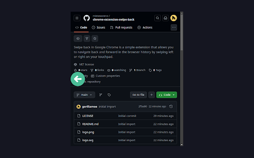 swipe back  from Chrome web store to be run with OffiDocs Chromium online