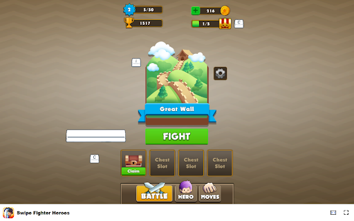 Swipe Fighter Heroes Game Fight in eight real world inspired arenas!  from Chrome web store to be run with OffiDocs Chromium online