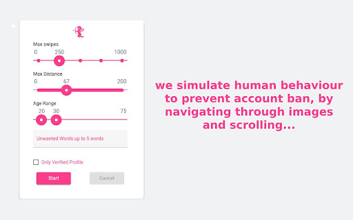 SwipeMate Tinder Auto Swiper from Chrome web store to be run with OffiDocs Chromium online SwipeMate Tinder Auto Swiper from Chrome web store to be run with OffiDocs Chromium online